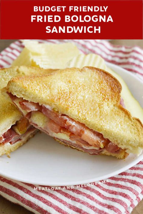 Cooked Sandwiches, Bologna Sandwich Recipes, Bologna Sandwiches, Fried Bologna Sandwich, Deli Ideas, Bologna Recipes, Meatloaf Recipes Healthy, Fried Bologna, Hot Sandwiches