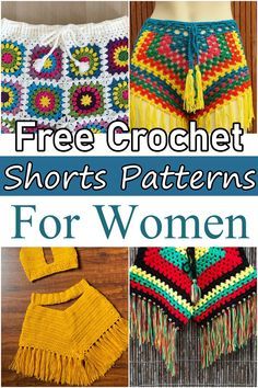 Crochet Granny Pants, Granny Square Shorts Pattern Free, Crochet Festival Outfit Pattern, Granny Square Shorts Pattern, Granny Stitch Shorts, Crochet Shorts Pattern Free, Crochet Bottoms Pattern, Crochet Beach Wear Pattern, Crochet Scoodie