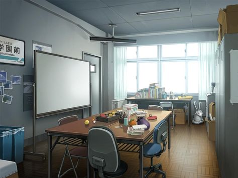 Room House Anime Scenery Background Wallpaper Anime Interior Background, Anime House, Episode Interactive Backgrounds, Anime Places, Episode Backgrounds, Office Background, Graphisches Design, Scenery Background, Dream School