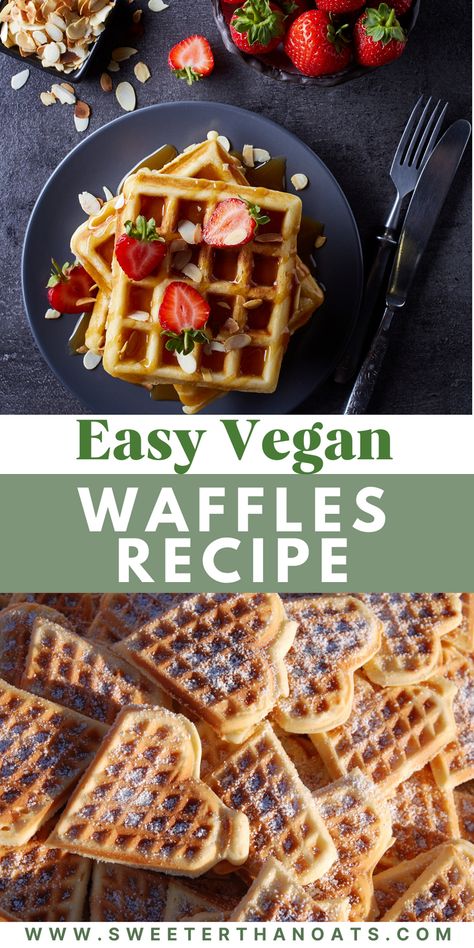 Looking for an easy vegan waffles recipe? I have the perfect recipe that will satisfy your cravings. These waffles are not only delicious but also entirely plant-based. Get ready to enjoy a warm and fluffy breakfast treat that is cruelty-free and packed with flavour. With simple ingredients and straightforward instructions, you’ll be whipping up these effortlessly vegan waffles in no time. Waffle Iron Recipes Vegan, Vegan Waffles Easy, Vegan Waffles Recipe, Waffle Recipe Vegan, Vegan Waffle Recipe Easy, Vegan Waffle Recipe, Waffles Vegan, Crispy Pancakes, Pumpkin Spice Waffles