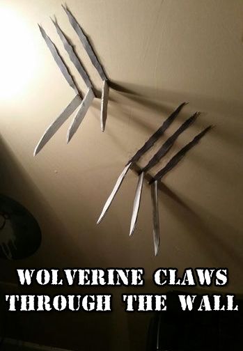 Porta Halloween, Chrome Spray Paint, Wolverine Claws, Dekorasi Halloween, Marvel Party, Superhero Halloween, Horror Party, Craft Foam, 10 Dollars