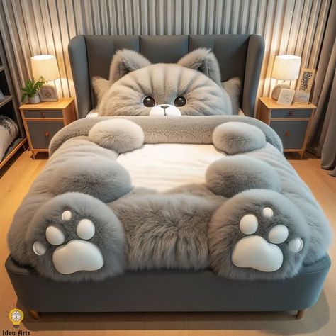 Cat Themed Bedroom, Animal Themed Bedroom, Bedroom Moody, Baddie Apartment, Apartment Bedroom Ideas, Cat Bedroom, Theme Beds, Babies Room, Modern Laundry Rooms