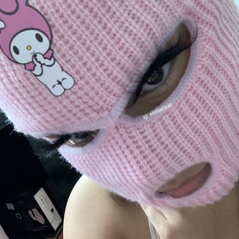 Goth Baddie, Mask Aesthetic, Capsule Closet, Gangster Girl, Ski Girl, Mask Girl, Ski Mask, Sleep Eye Mask, Skiing