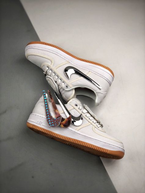 Nike Travis Scott x Air Force 1 'Sail' AQ4211 101https://max97shoes.myshopify.com/collections/nike-air-force-1/products/nike-travis-scott-x-air-force-1-sail-aq4211-101 Air Force 1 Travis Scott, Nike Air Force 2, Nike Travis Scott, Yeezy Boots, Nike Air Max Shoes, Buy Sneakers, Nike Air Max 270 React, Boost Shoes, Cool Kicks