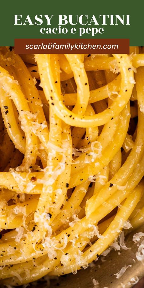 This authentic bucatini cacio e pepe is the best light Italian pasta recipe. Made with freshly grated pecorino romano cheese and cracked black pepper, this easy pasta is made in just 15 minutes! Recipes With Ditalini Pasta, Italian Pasta Recipe, Peasant Food, Ditalini Pasta, Pecorino Romano Cheese, Sunday Dinner Recipes, Italian Pasta Dishes, Pecorino Romano, Italian Pasta Recipes