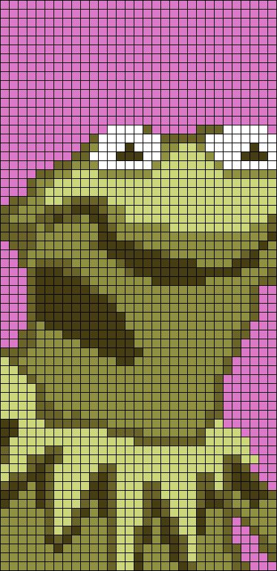 Alpha Patterns Funny, Alpha Bracelet Pattern Grid, Funny Muppets, Charts Design, Kermit Meme, Alpha Bracelet, Crochet Graphs, Grid Patterns, Crochet Graph