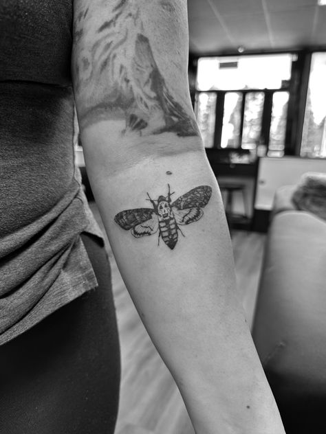 Silence of the lambs inspired tattoo Silence If The Lambs Tattoo, Silence Of The Lamb Tattoo, Silent Of The Lambs Tattoo, Silence Of The Lambs Moth Tattoo, The Silence Of The Lambs Tattoo, Ilomilo Tattoo, Silence Of The Lambs Moth, Silence Of The Lambs Tattoo, Outer Arm Tattoo