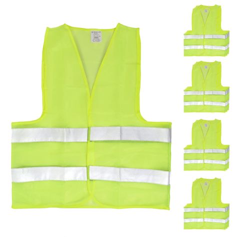 PRICES MAY VARY. polyester Imported Pull On closure Hand Wash Only BRIGHT VISIBILITY VEST - RUNS SMALL - These vets long-lasting and adjustable vest will keep you or your staff safe whether you’re at work, volunteering, or working out at nighttime. VENTILATED AND FLEXIBLE - Durable, easy to fit and made from premium materials, it can easily fit over your jacket or shirt, perfect for an emergency kit, volunteers, or employees LIGHTWEIGHT - You won’t be encumbered by this vest as you go about your Construction Vests, Reflector Jacket, Heavy Clothing, Yellow Vest, Morning Jog, Reflective Vest, Safety Vest, Construction Worker, Emergency Kit