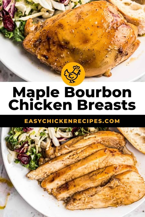 Maple Marinade For Chicken, Bourbon Sauce For Chicken, Baked Bourbon Chicken, Maple Bourbon Marinade, Recipe For Bourbon Chicken, Maple Bourbon Pecan Chicken, Healthy Bourbon Chicken, Maple Bourbon Chicken, Maple Glazed Chicken Breast