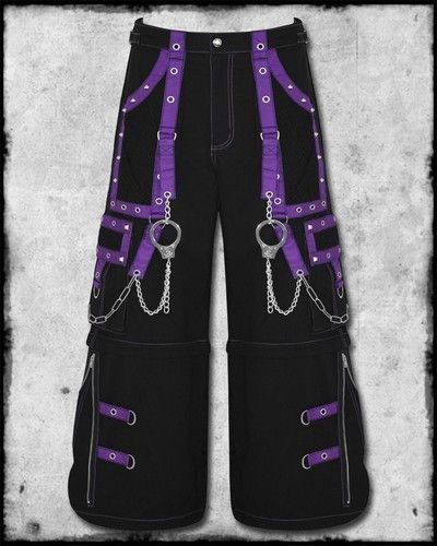 Goth Trousers, Purple Pants Outfit, Cyberpunk Outfit, Dark Clothing, Purple Goth, Tripp Pants, Rave Pants, Wwe Outfits, Goth Rave