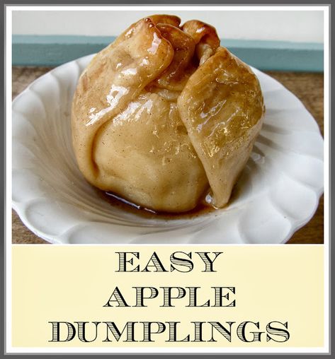 This is an easy recipe for homemade apple dumplings. Apple dumplings are common here in Lancaster County, PA. Serve warm - delicious! Dutch Apple Dumplings, Easy Apple Dumplings, Pennsylvania Dutch Recipes, Apple Dumpling Recipe, Apple Recipes Easy, Dutch Apple, Apple Dumplings, Apple Dessert Recipes, Amish Recipes