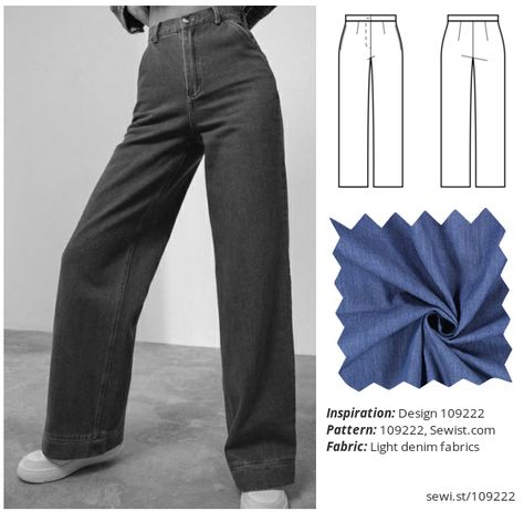 Mom Style Pants Pattern, Sew High Waisted Pants, Wide Leg Jeans Sewing Pattern, High Waisted Trousers Pattern, Jean Patterns Sewing, Sewing Patterns Jeans, Sewing Projects Pants, Flare Pants Sewing Pattern, Trouser Pants Pattern Trouser Pants Pattern For Women