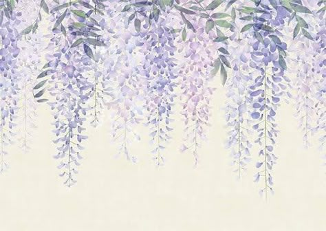 Wisteria Wallpaper, Vines Art, Purple Home Decor, Purple Wisteria, Joyful Life, Wallpaper Purple, Floral Home Decor, Wall Painting Decor, Purple Home