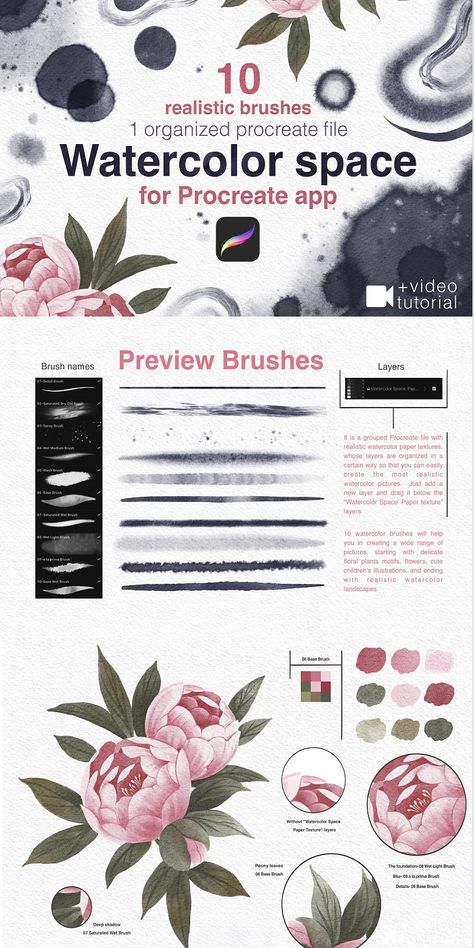 ✅⬆️CLICK THE LINK!!⬆️ Get stunning watercolor effects on your iPad with these Procreate watercolor brushes from Creative Market! #procreate #watercolor . #Digital_Watercolor_Tutorial_Procreate #Procreate_Flowers #Watercolour_Patterns #Procreate_Watercolor_Brushes Digital Watercolor Tutorial Procreate, Procreate Flowers, Procreate Watercolor Brushes, Draw Procreate, Texture Layers, Paint Realistic, Photoshop Help, Procreate Watercolor, Procreate Tutorials