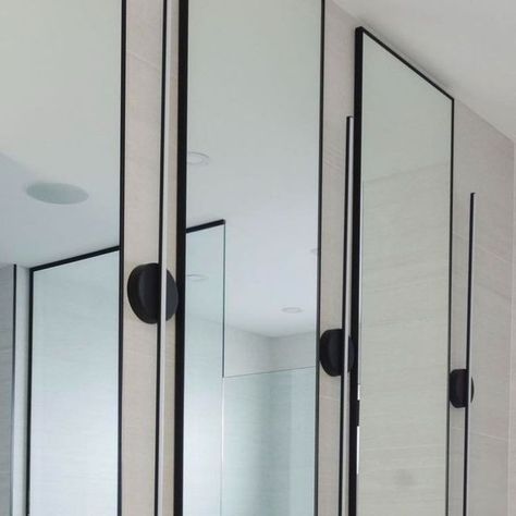 Kuzco Lighting | This primary bathroom design has us stunned. We are loving the drama of the tall mirrors paired with our Chute sconces. #kuzcolighting... | Instagram Tall Mirrors, Primary Bathroom Design, Tall Mirror, Kuzco Lighting, Primary Bathroom, The Drama, Bathroom Design, Bathrooms, Drama