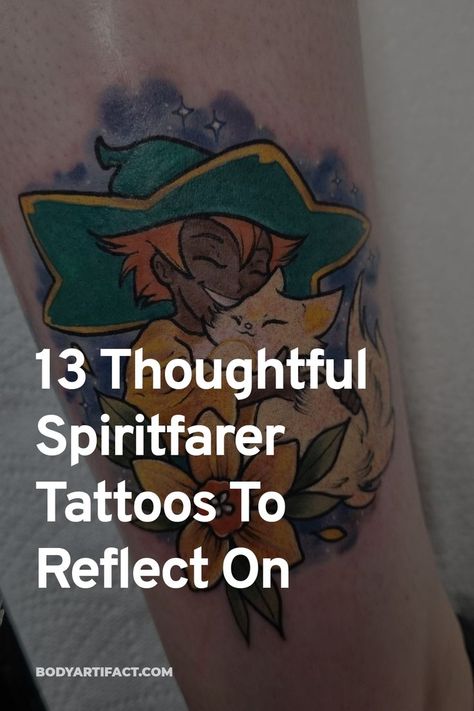 We've collected the best spiritfarer tattoos to help inspire your next piece of ink. Stella Spiritfarer Fanart, Spirit Movie Tattoo Ideas, Spiritfarer Tattoo Ideas, Spiritfarer Tattoo, Spiritfarer Constellation, Spiritfarer Wallpaper Phone, Tattoo Categories, Spirit Farer, Stella Art