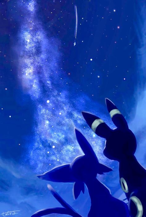 Pokemon Blue Aesthetic, Umbreon Aesthetic, Umbreon Wallpaper, Evoluzioni Eevee, Umbreon Pokemon, Umbreon And Espeon, Pokemon Umbreon, 귀여운 음식 그림, Cool Pokemon Wallpapers