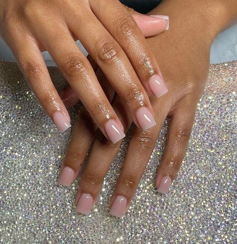 L Nails, Natural Nails Manicure, Overlay Nails, Acrylic Nails Nude, Lilac Nails, Acrylic Toe Nails, Girly Acrylic Nails, Work Nails, Short Square Acrylic Nails