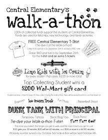 Central Wildcat Pride: Walk-a-thon Sponsor Collecting Starts Today! Card For Principal, Elementary School Fundraisers, Pto Today, Read A Thon, Pta Fundraising, School Pto, School Counseling Lessons, Pta School, Express Gratitude