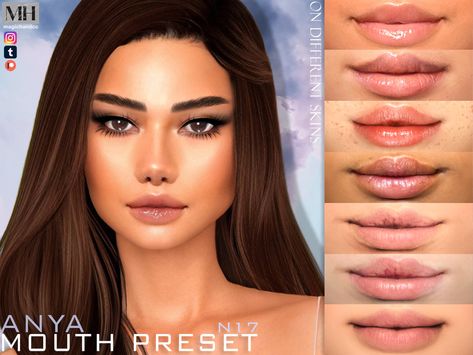 The Sims Resource - [Patreon] Mouth Preset N17 Female Lips, Sims 4 Cc Eyes, Sims 4 Tsr, Pelo Sims, Plump Lips, Sims 4 Cc Makeup, Sims 4 Body Mods, Sims 4 Cc Skin, Sims Games