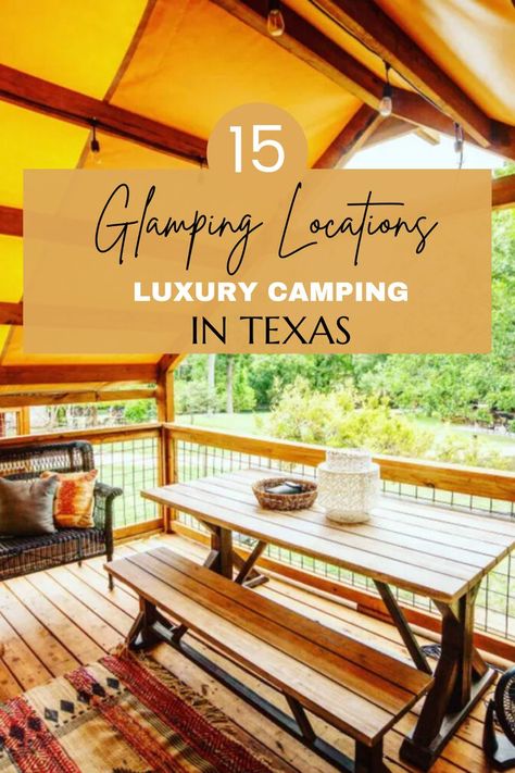 See these 15 locations to go luxury camping in Texas. Enjoy the great outdoors more features and more comfort by going glamping in Texas. #LuxuryCampingTexas #LuxuryCamping #GlampingTexas #TexasCamping #ComfortCamping #myturnforus Texas Glamping, Cooking Over Fire, Camping In Texas, Dutch Oven Camping, Texas Adventure, Holidays Ideas, Go Glamping, Campfire Cooking, Luxury Camping