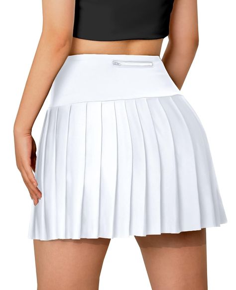 PRICES MAY VARY. [Material] - Women's athletic skirt is made of professional sports fabric with good breathability and quick-drying, so you always stay comfortable and dry. [Pleated Tennis Skirt] - Cute short golf skirt is designed with flowy pleated hemline to keep you stylish while exercising. Elastic inner layer design for added comfort and freedom of movement. [Tummy Control] - High waisted and soft wide waistband designs offer you tummy support and provide you with extra coverage to help yo Golf Skorts, Sports Fabric, Golf Skirt, Athletic Skirt, Pleated Tennis Skirt, Golf Skirts, Golf Skort, Sport Tank Tops, Skirt With Pockets