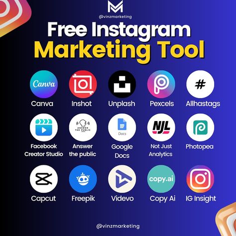 Free Instagram tools for content creation. Save this post for growth and content creation. There are some alternatives for paid tools. Share with your friends. #marketing #digitalmarketingexpert #aitools #socialmediamanagement #socialmediamarketing #instagramtips #instagramgrowthtips #contentcreation #marketingdigital #marketingforbeginners Free Marketing Tools, Content Marketing Tools, Instagram Tools, Creator Studio, Free Market, Instagram Growth, Free Instagram, Instagram Tips, Instagram Marketing