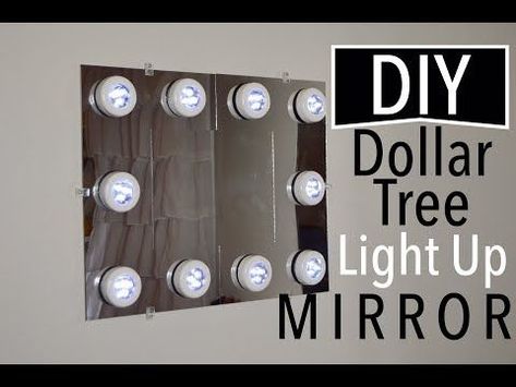 Diy Beauty Room, Light Up Vanity Mirror, Diy Makeup Vanity Table, Diy Vanity Mirror With Lights, Diy Makeup Mirror, Makeup Room Diy, Light Up Vanity, Diy Vanity Mirror, Diy Makeup Vanity