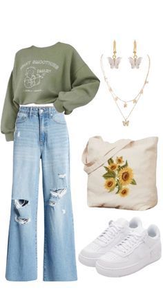 Aesthetic Outfit Combos, College Outfit Ideas Casual, Aesthetic Outfits Teen Girl, Fashion Outfits 2024 Trends, Trending Clothes 2024, 2024 Outfits Trends, Arty Aesthetic Outfits, Cute Outfit Combos, 2024 Style Trends