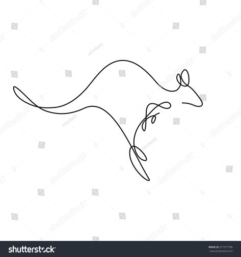 Kangaroo Tattoo Ideas, One Line Kangaroo Tattoo, Kangaroo Outline Tattoo, Kangaroo Tattoo, Kangaroo Embroidery, One Line Design, Kangaroo Logo, Hand Silhouette, Graphic Design Tattoos