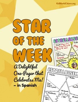 All About Me ~ Star of the Week One-Pager, Multiple Sizes, Spanish Christian Music, High School Esl, Christian Apps, Student Centered Learning, Star Of The Week, High School Spanish, Christian Songs, Digital Classroom, Digital Activities