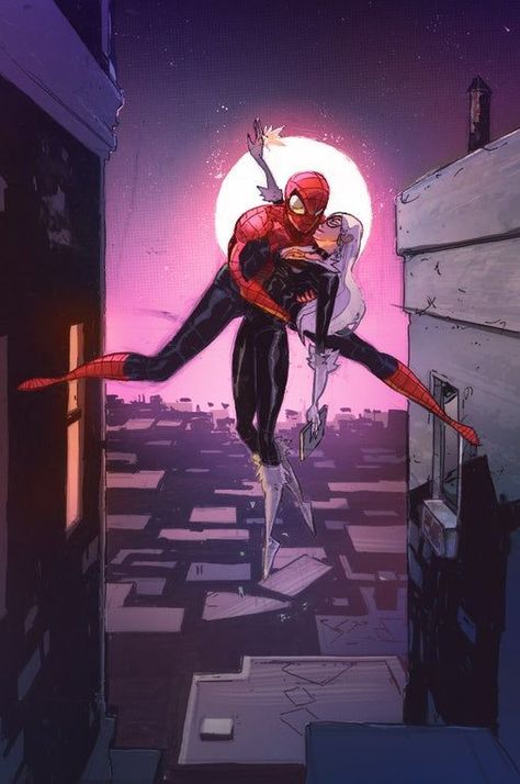 Spider Man Black Cat, Amazing Spider Man Comic, Spiderman Black Cat, Spider Man Black, Felicia Hardy, Black Cat Marvel, Spectacular Spider Man, Marvel Comics Wallpaper, Marvel Spiderman Art