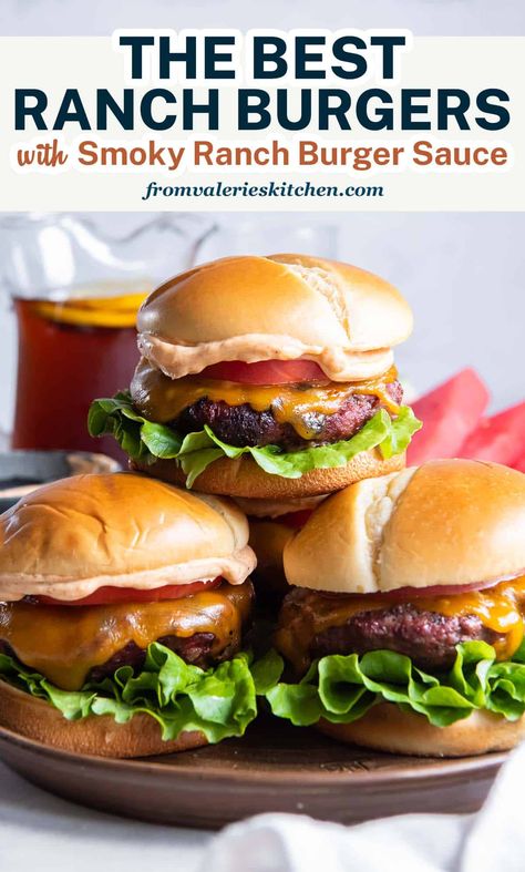 Bacon Ranch Burgers Recipes, Ranch Burgers Recipes, Hamburger Ideas For Dinner Burgers, Burger Mix Ins, Ranch Burgers Hidden Valley, Burgers Seasoning, Best Turkey Burger Recipe, Sandwich Station, Burger Ideas