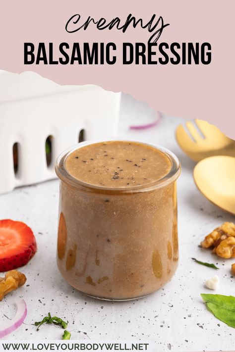 Looking to add a burst of flavor that takes your greens from ordinary to extraordinary? Creamy Balsamic Dressing to the rescue! This delightful concoction combines the tangy richness of balsamic vinegar with the velvety smoothness of creamy goodness, creating a dressing that you will love! Salad Dressing Balsamic Vinegar, Homemade Balsamic Dressing, Creamy Balsamic Vinaigrette, Creamy Balsamic Dressing, Balsamic Vinegar Dressing, Vinegar Salad Dressing, Flavored Olive Oil, Balsamic Dressing, Goat Cheese Salad