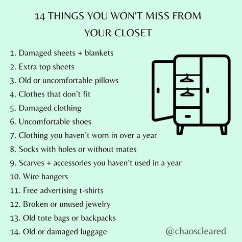 Closet Decluttering, New Year Fresh Start, Professional Organizing Tips, Declutter Your Closet, Decluttering Inspiration, Cleaning Crew, Decluttering Tips, Easy Cleaning Hacks, Getting Rid Of Clutter