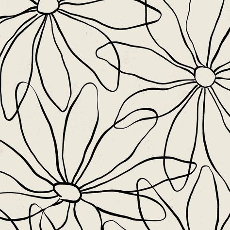 Black And White Flower Line Art, Line Drawn Flowers, Line Art Floral, Line Art Digital, Flower Line Art, Line Art Flowers, Floral Line Art, Poster Flower, Market Poster