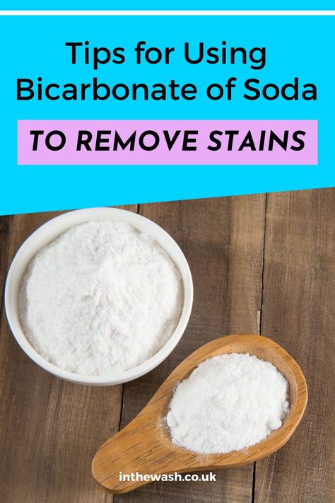 Bicarbonate of soda is a great way to naturally clean a multitude of things. It’s often mixed with water or bicarb��’s super-powered counterpart, white vinegar, and together they cut through grease, limescale and even stains! But what are the best ways to use bicarbonate of soda for cleaning? And how can you use it to remove stains? Cleaning With Bicarbonate Of Soda, Bicarbonate Of Soda Uses Cleaning, Bicarbonate Of Soda Uses, Baking Soda Cleaning Hacks, Laundry Tips And Tricks, Baking Soda Benefits, Baking Powder Uses, Baking Soda Cleaning, Bicarbonate Of Soda