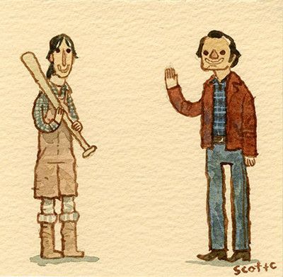 The_shining-scott_campbell_scott_c-watercolor-trampt-76063m The Great Showdowns, Scottc Drawings Movies, Scottc Drawings, The Shining Fanart, Great Showdowns, Scott C, Scott Campbell, Horror Movie Art, Film History