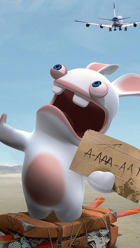 Screaming bunny Rayman Raving Rabbids, Rabbids Invasion, Rabbit Icon, Space Bunnies, Beautiful Places In Japan, Funny Iphone Wallpaper, Plants Vs Zombies, Kids Corner, Monster Art