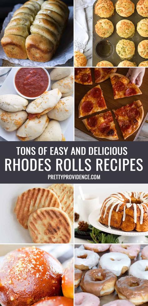 If you have a bunch of frozen dinner rolls you don't know what to do with, these amazing Rhodes rolls recipes are for you! #rhodesrollsrecipes #rhodesrolls #rhodesdinnerrollsrecipes #frozendinnerrollsrecipes via @prettyprovidnce Frozen Rolls Recipes, Bierocks Recipe Easy, Rhodes Bread Recipes, Rhodes Bread Dough Recipes, Frozen Dough Recipes, Frozen Bread Dough Recipes, Rhodes Rolls Recipes, Rhodes Bread Dough, Bierocks Recipe