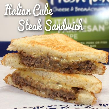 Italian Cube Steak Sandwich Recipe   Print Author: Colleen Shibley Ingredients Cube Steak Kraft Fresh Take Italian Parmesan Sliced Cheese (your choice) Bread Cooking Spray Instructions Mix both sides of the Kraft Fresh Take Italian Parmesan thoroughly. Coat cube steak with mixture. Fry in pan c… Cube Steak Sandwich, Steak Sandwich Recipe, Pizza Marinara, Minute Steaks, Steak Sandwich Recipes, Cubed Steak, Cube Steak Recipes, Recipe Italian, Cube Steak