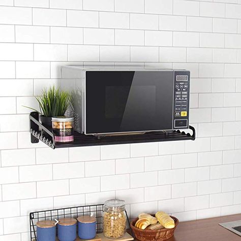 Amazon.com: MaxxCloud Electric Oven Holders, Microwave Oven Rack Kitchen Shelf, Black Storage Racks Wall Shelf, Kitchen Organizer Aeronautical Aluminum, Weight Bearing 80 lb: Home & Kitchen Wall Shelf Kitchen, Mounted Microwave, Microwave Oven Shelf, Kitchenaid Accessories, Microwave Storage, Black Wall Shelves, Microwave Shelf, Storage Holders, Kitchen Microwave