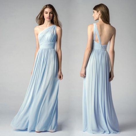 Gown Design Ideas, Pastel Blue Bridesmaid, Pale Blue Gown, Ice Blue Wedding Dress, Pale Blue Bridesmaid Dresses, Purple Bridesmaid Dresses Long, Baby Blue Bridesmaid Dresses, Pastel Wedding Dresses, Blue Mermaid Dress