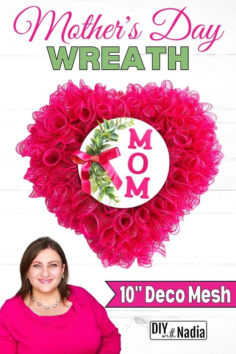 Heart Wreath Form, Burlap Mesh Wreath, Deco Mesh Wreaths Diy, Straw Wreath, Mesh Wreath Diy, Mothers Day Wreath, Wreath Diy, Heart Wreath, Wreath Tutorial