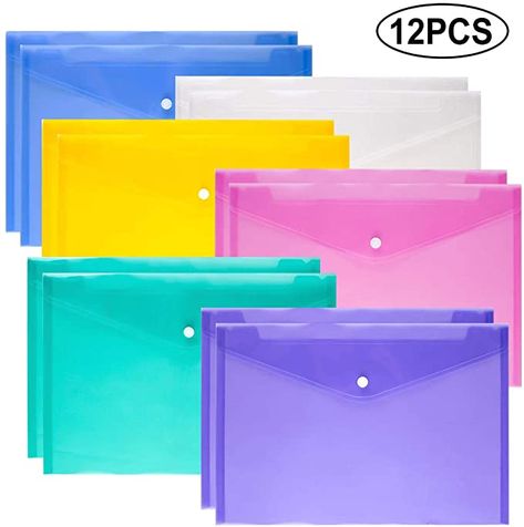 Plastic Envelope, Plastic Envelopes, Office Products, A4 Size, Clear Plastic, Snap Button, Envelope, Color, Design