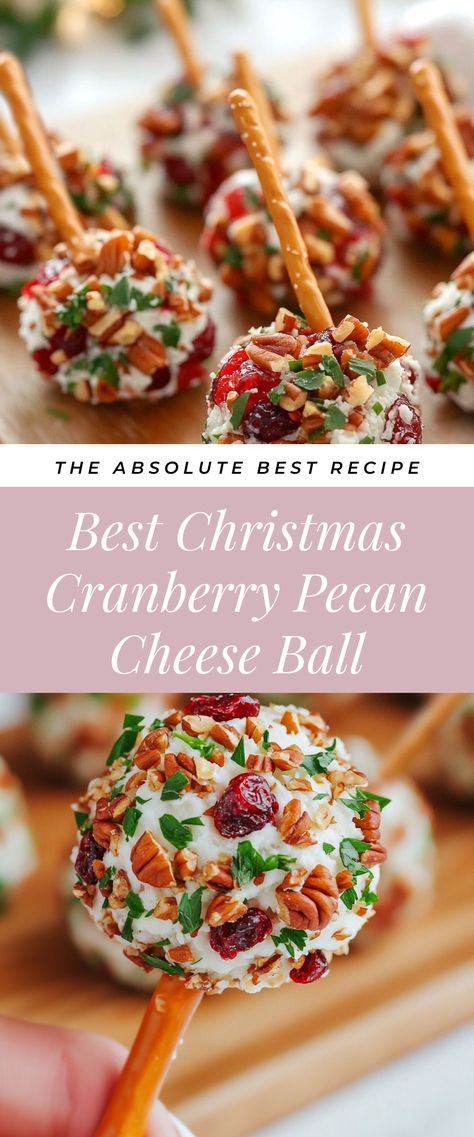 Image for Best Christmas Cranberry Pecan Cheese Ball Cheese And Cranberry Appetizers, Christmas Crowd Pleasers, Cranberry Pecan Cream Cheese Ball, Cheese Ball With Cranberries And Pecans, Cranberry Pecan Goat Cheese Balls, Cranberry Orange Cheese Ball, Cranberry Pecan Cheeseball, Festive Holiday Appetizers, Cranberry Goat Cheese Appetizer