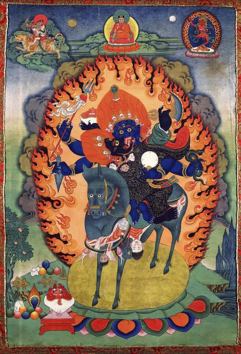 Dharmapala Mahakala Enlightenment Art, Tibet Art, Nepal Art, Mahayana Buddhism, Thangka Painting, Gautama Buddha, A Donkey, Tibetan Art, Religious Images