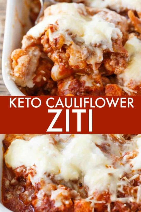 Cauliflower Ziti, Keto Casserole, Resep Diet, Keto Diet Menu, Diet Vegetarian, Diet Keto, Alfredo Sauce, Cauliflower Recipes, Low Carb Keto Recipes