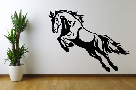 Horse themed decal Buy here: http://www.artzolo.com/content/horse Horse Wall Stickers, Horse Wall Decals, Horse Rearing, Stencil Painting On Walls, Wall Painting Art, Animal Wall Decals, Horse Wall Art, Wall Paint Designs, Hur Man Målar