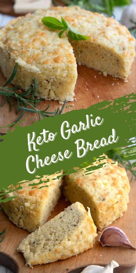 This Keto Garlic Cheese Bread is quick, easy, and insanely flavorful! The Instant Pot gives it an unparalleled texture, and it's the ideal companion to all your favorite comfort food. Oven instructions included too! Keto Garlic Bread, Keto Bread Recipes, Keto Diet List, Low Fat Low Carb, High Fat Foods, Diet Breakfast Recipes, Fat Foods, Low Carb Breakfast Recipes, Diet Help